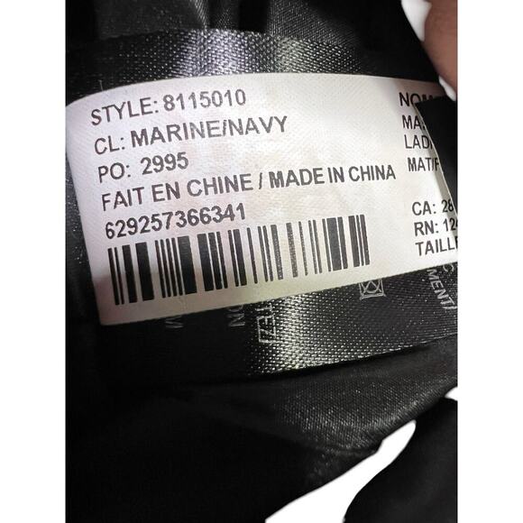 RUDSAK Women’s Two Tone Nylon Long Rain Coat - Nylon Leather Navy Black‎ - P / S - Picture 8 of 8